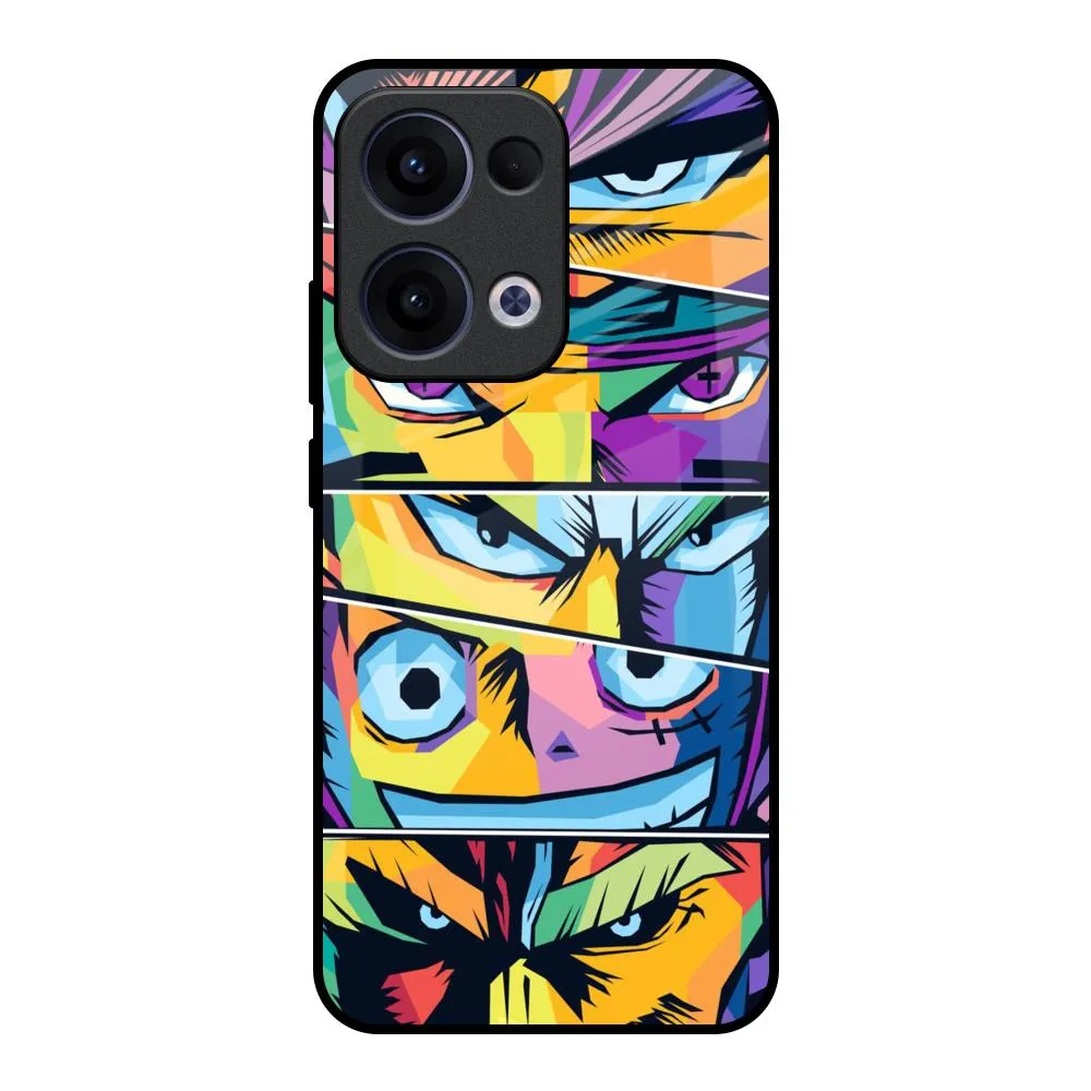 Comfort Texture Layer Anime Legends Glass Case for Oppo Reno13 5G