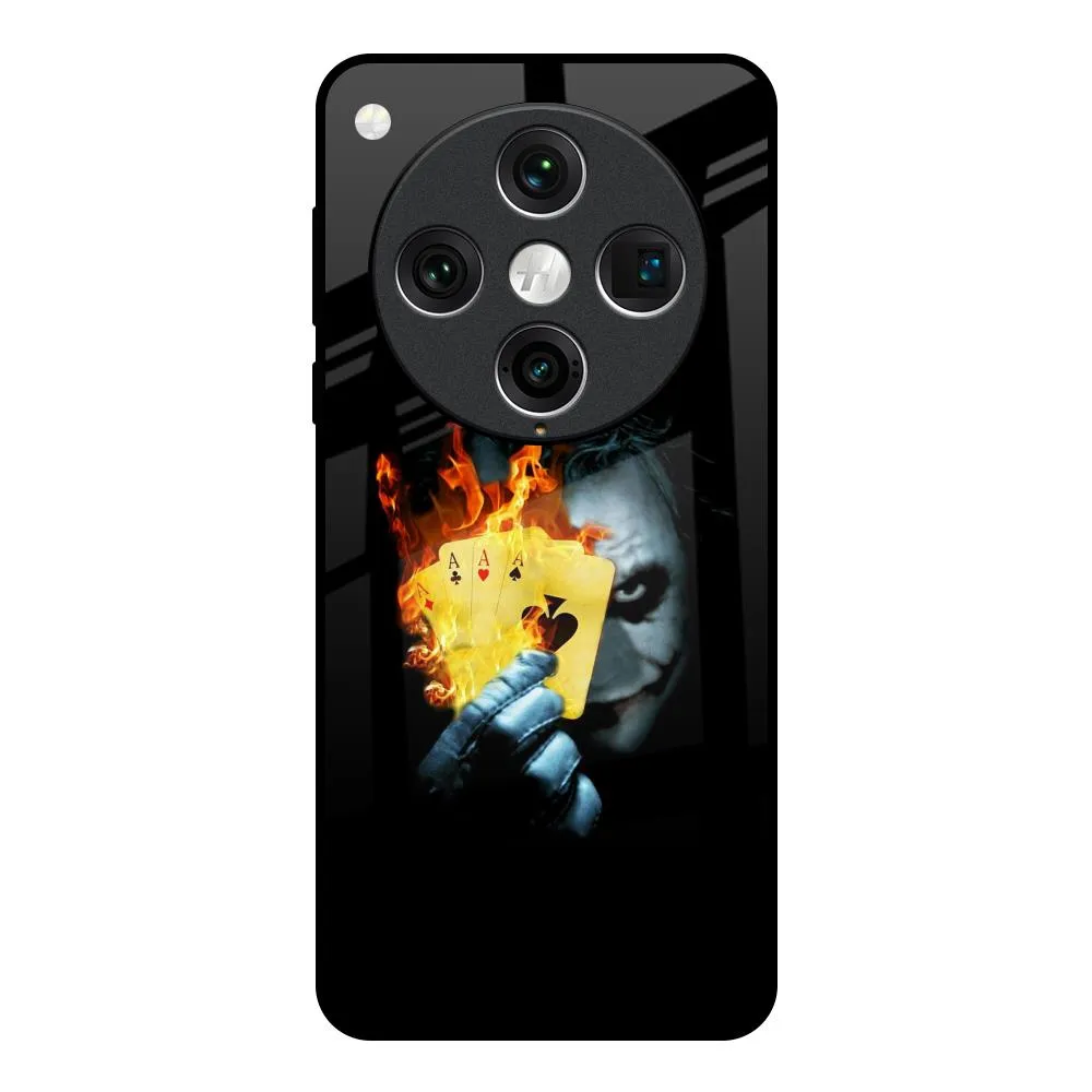 Premium Surface Finish Soft Edge Detail AAA Joker Glass Case for Oppo Find x8 Pro