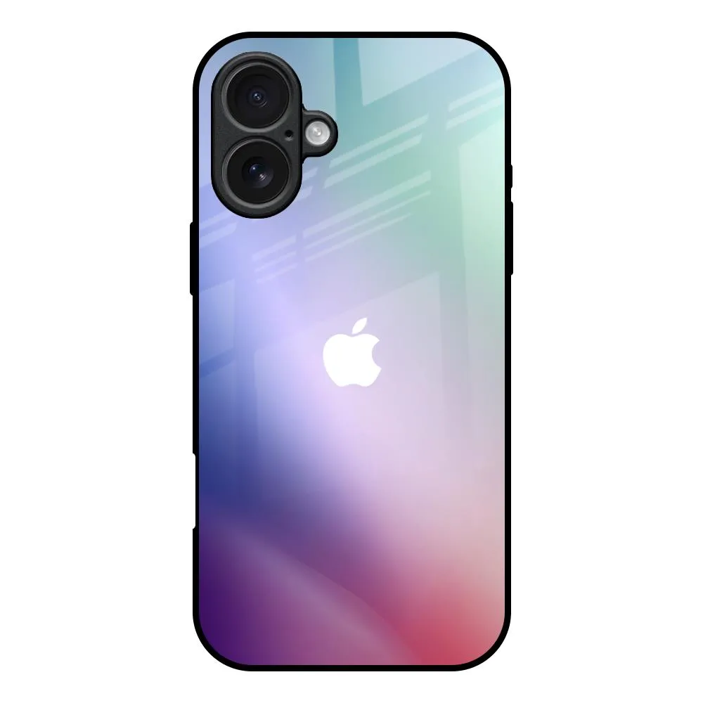 Portable Layer Abstract Holographic Glass Case for iPhone 17
