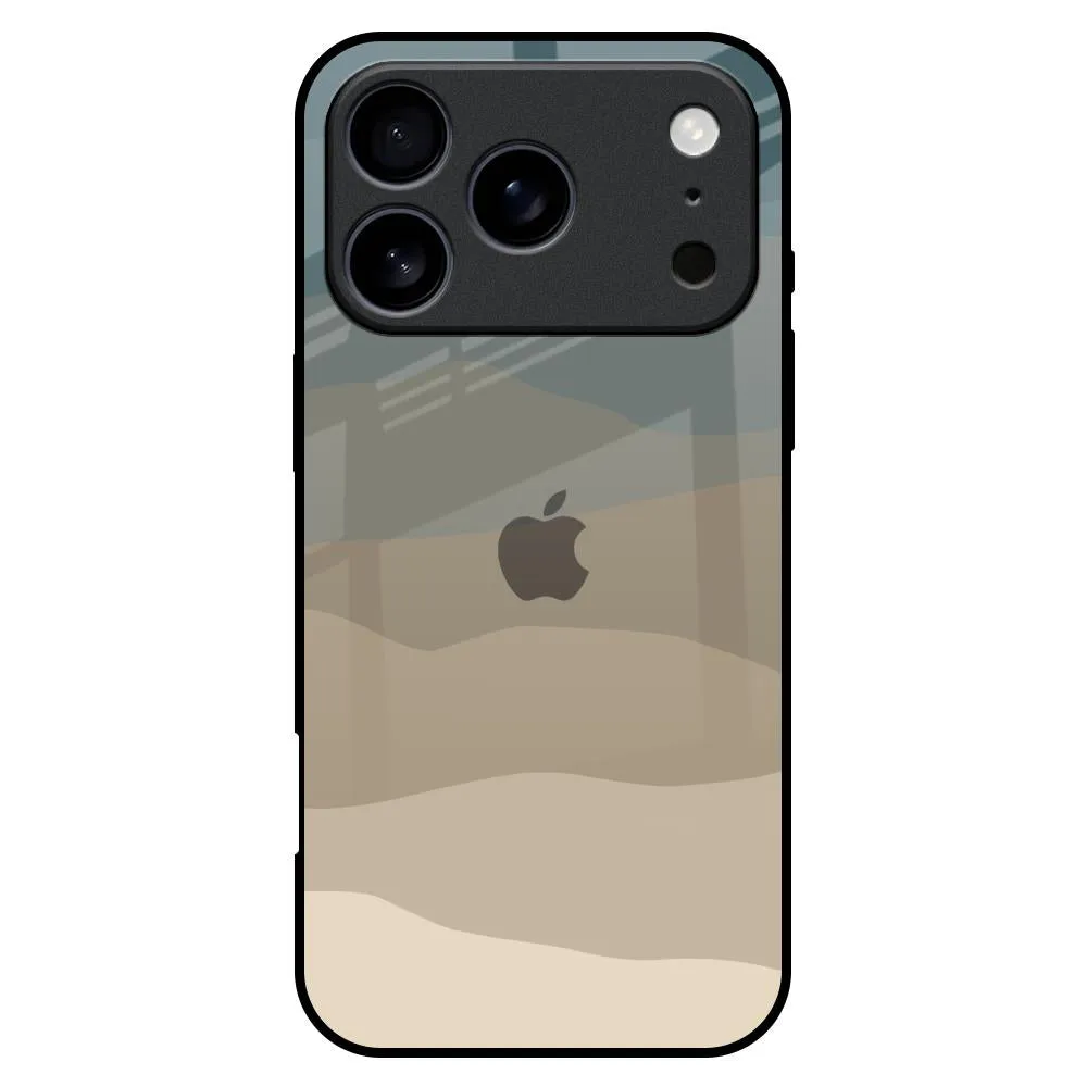 Stylish Finish Texture Smooth Look Texture Abstract Mountain Pattern Glass Case for iPhone 17 Pro Max