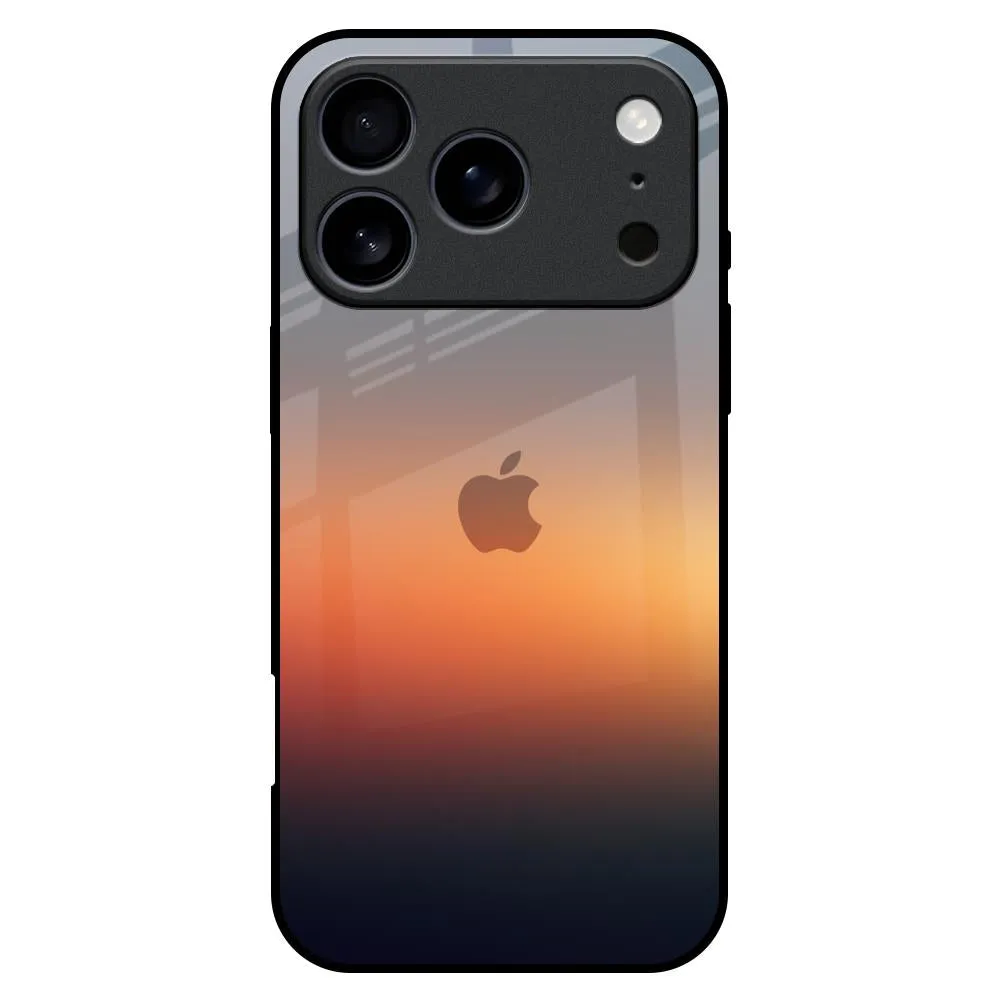 Aesthetic Orange Glass Case for iPhone 17 Pro Max Full Coverage