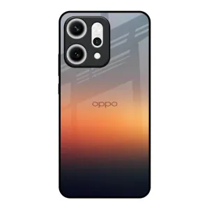 Matte Pattern Design Protective Form Fit Aesthetic Orange Glass Case for Oppo Reno14 5G