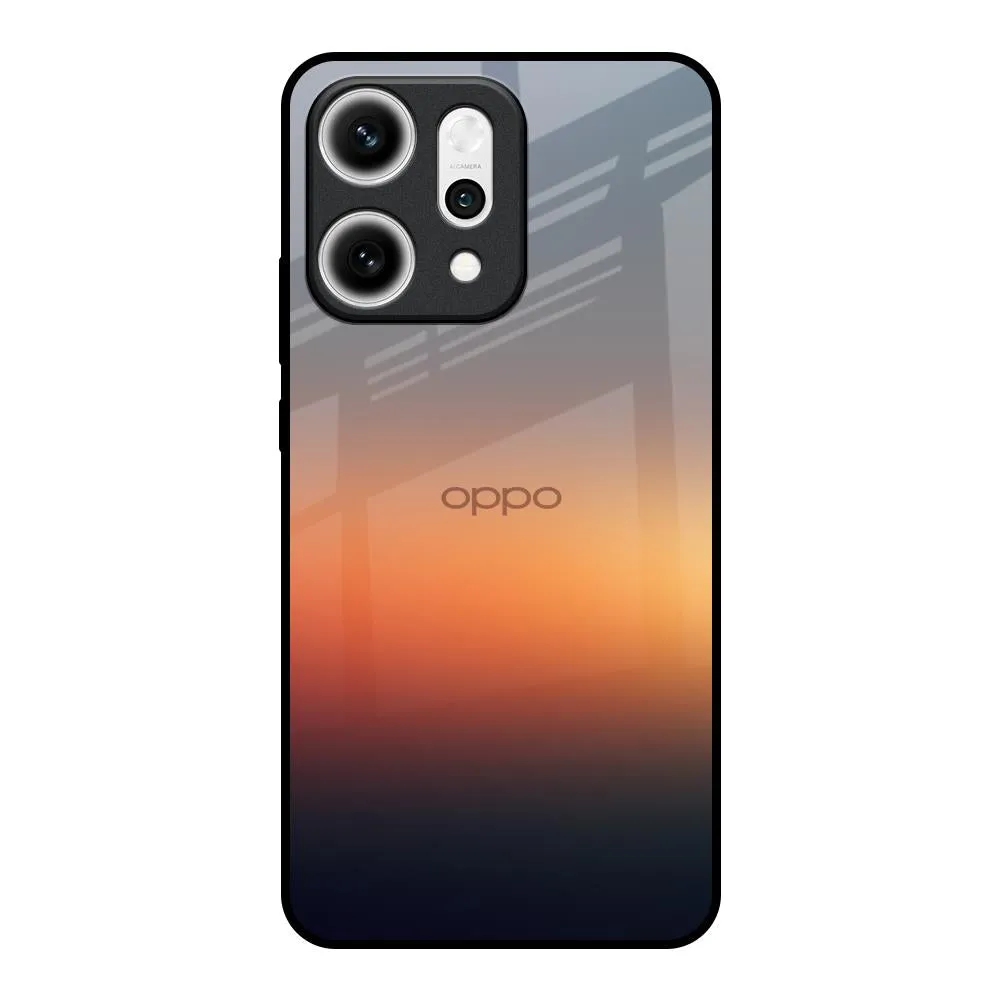 Matte Pattern Design Protective Form Fit Aesthetic Orange Glass Case for Oppo Reno14 5G