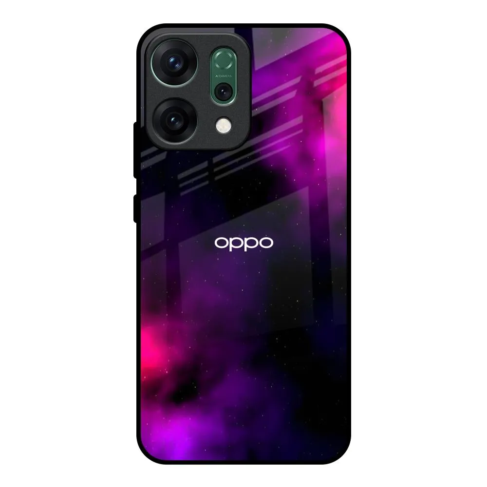 Stylish Form Tough Grip Pink Galaxy Glass Case for Oppo Reno14 Pro 5G