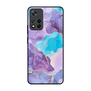 Alcohol ink Marble Glass Case for Mi 11i Soft Surface Layer Trendy Texture