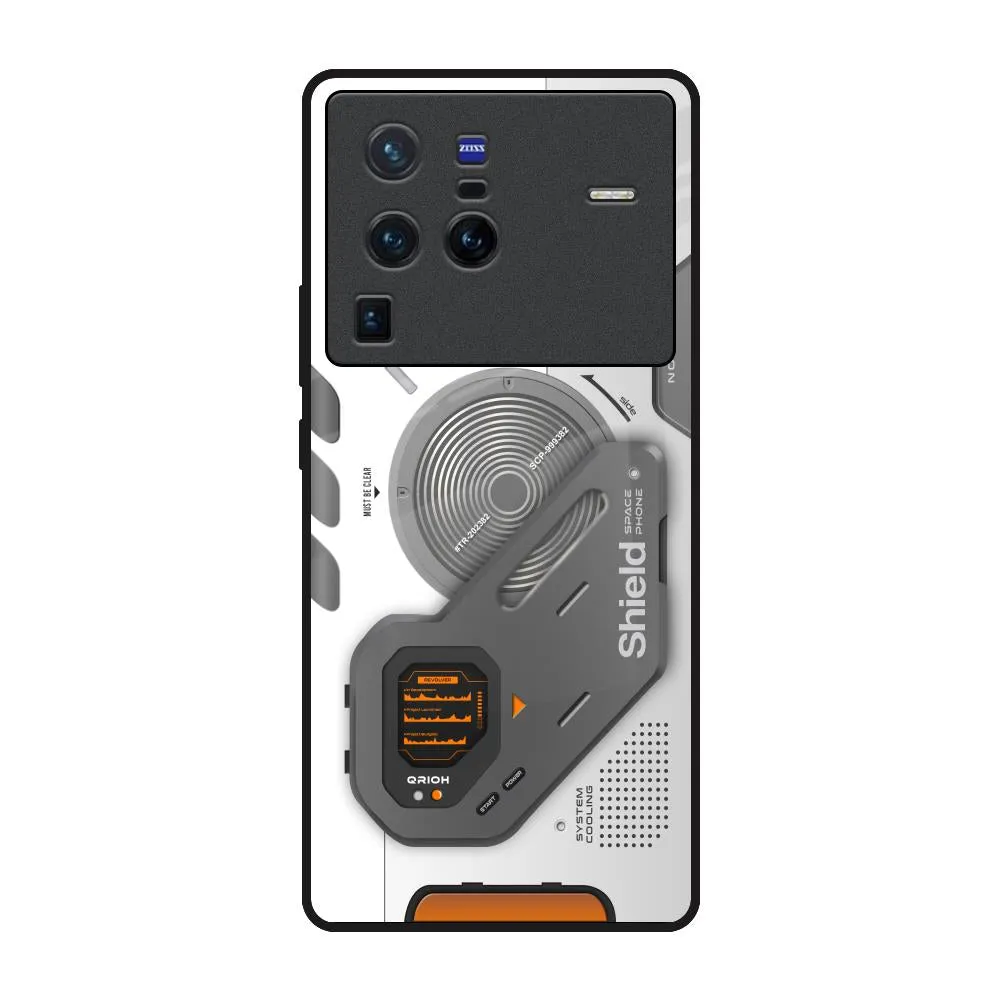 Lightweight Frame Liberty Cyber Glass Case for Vivo X80 Pro 5G