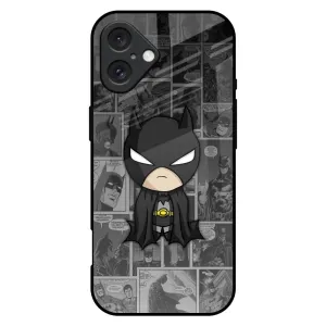 Matte Texture Surface Futuristic style Cartoon Art Glass Case for iPhone 16 Plus