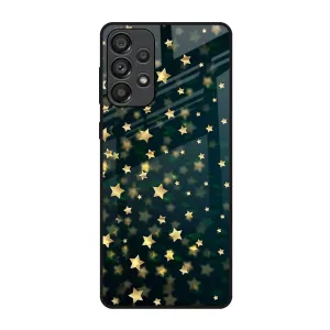 Sleek Detail Dazzling Stars Glass Case For Samsung Galaxy A73 5G