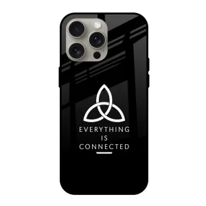 Non slip grip Hybrid Detail Everything Is Connected Glass Case for iPhone 15 Pro Max