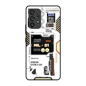 Smooth Design Clear Design Tech Display Glass Case for Samsung Galaxy A53 5G