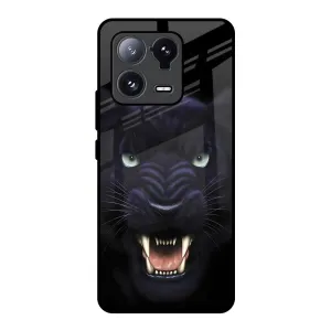 Clear Frame Angry Black Leopard Glass Case for Mi 13 Pro