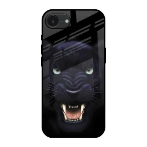 Minimal Cover clean design Angry Black Tiger Glass Case for Apple iPhone 16e