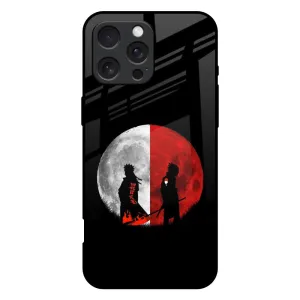 Anime Red Moon Glass Case for iPhone 16 Pro Max Hybrid Grip Modern Grip