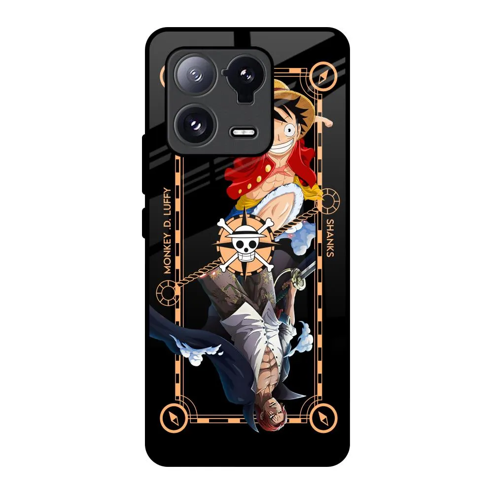 Shanks & Luffy Glass Case for Mi 13 Pro Shock absorption