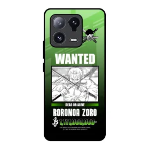 Premium Detail Finish Minimal Pattern Zoro Wanted Glass Case for Mi 13 Pro