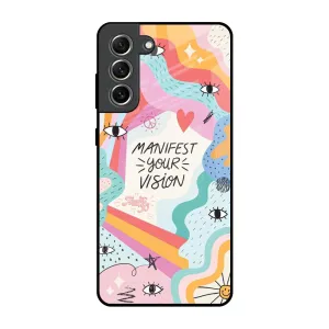 Vision Manifest Glass Case for Samsung Galaxy S21 FE 5G Shock Frame Protective Fit
