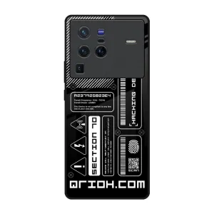 Futuristic Art Glass Case for Vivo X80 Pro 5G Reusable Material Versatile Design