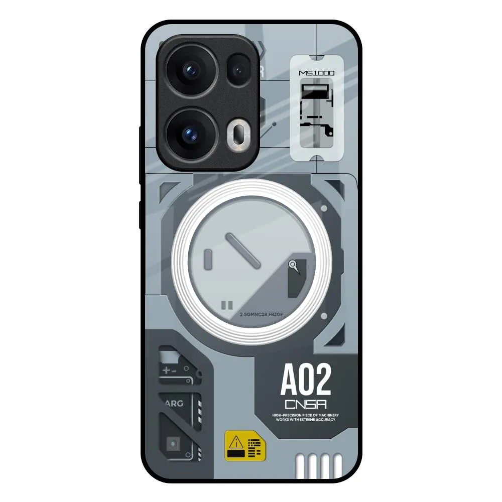 Modern Technology Glass Case for Oppo Reno13 Pro 5G Protective Pattern Texture