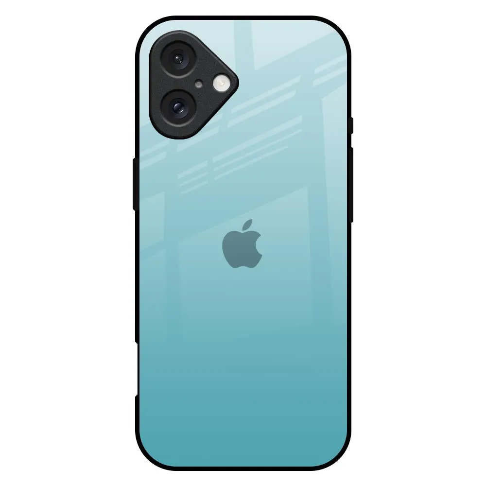 Arctic Blue Glass Case For iPhone 16 Plus Shock Frame Protective Gear