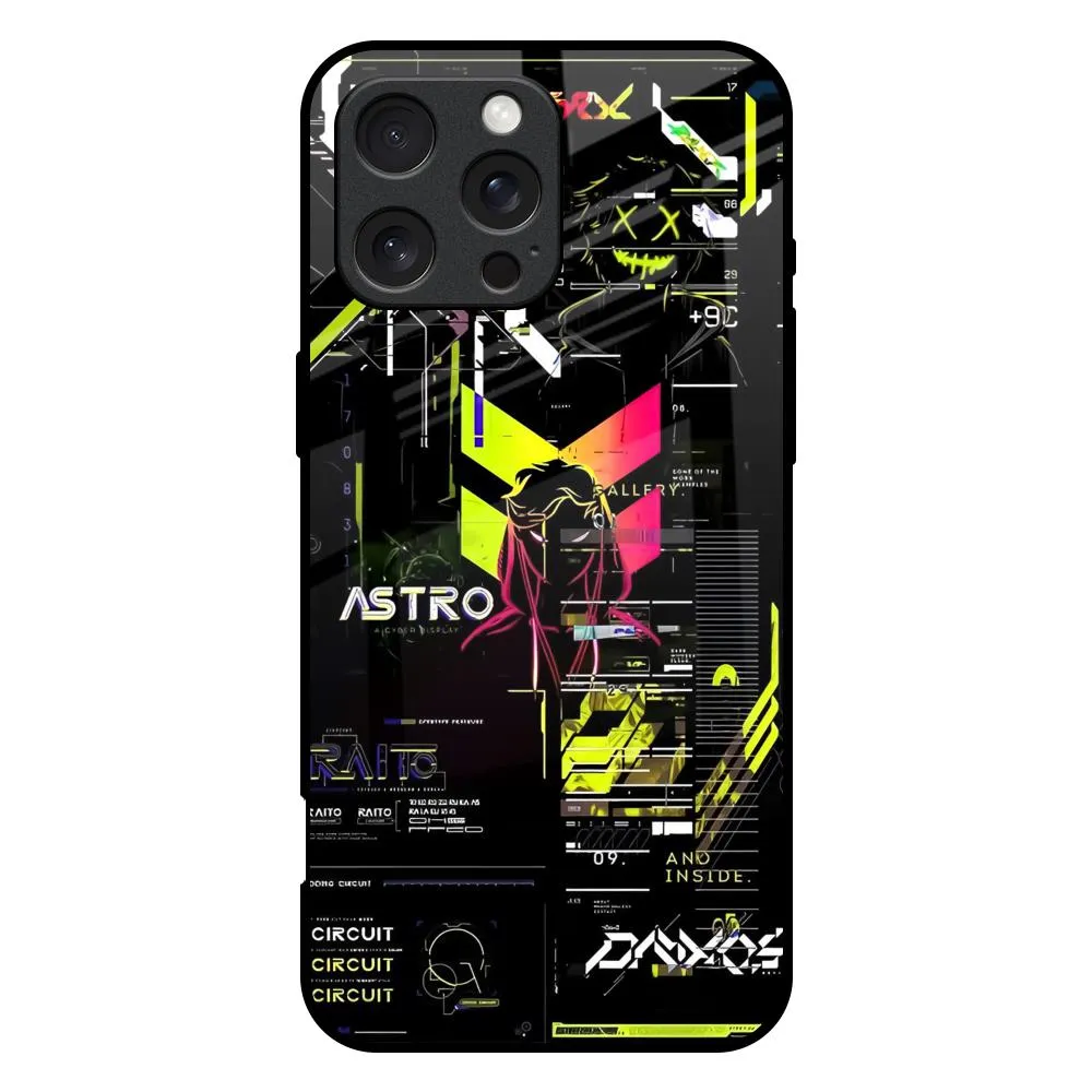 Modern Form Astro Glitch Glass Case for iPhone 16 Pro Max