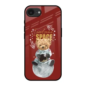 Carbon Fiber Student Friendly Astronaut Bear Glass Case for Apple iPhone 16e