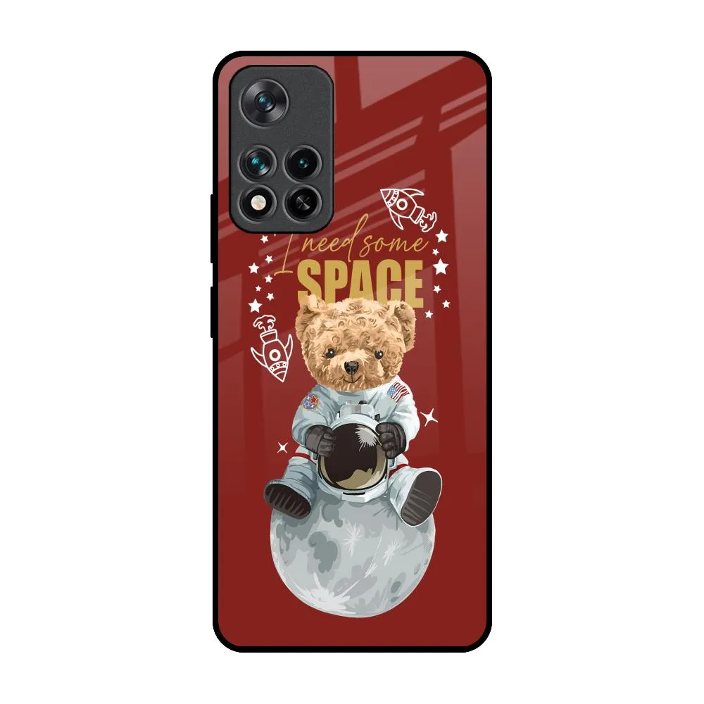 Vivid Surface Soft Grip Finish Astronaut Bear Glass Case for Mi 11i