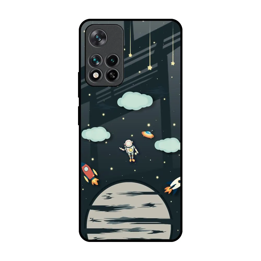 Soft Surface Flexible Detail Astronaut Dream Glass Case For Mi 11i