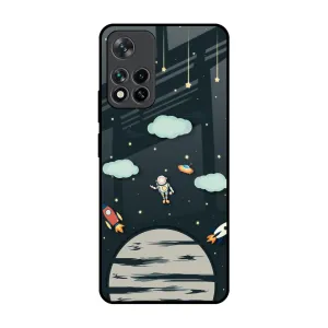 Soft Surface Flexible Detail Astronaut Dream Glass Case For Mi 11i