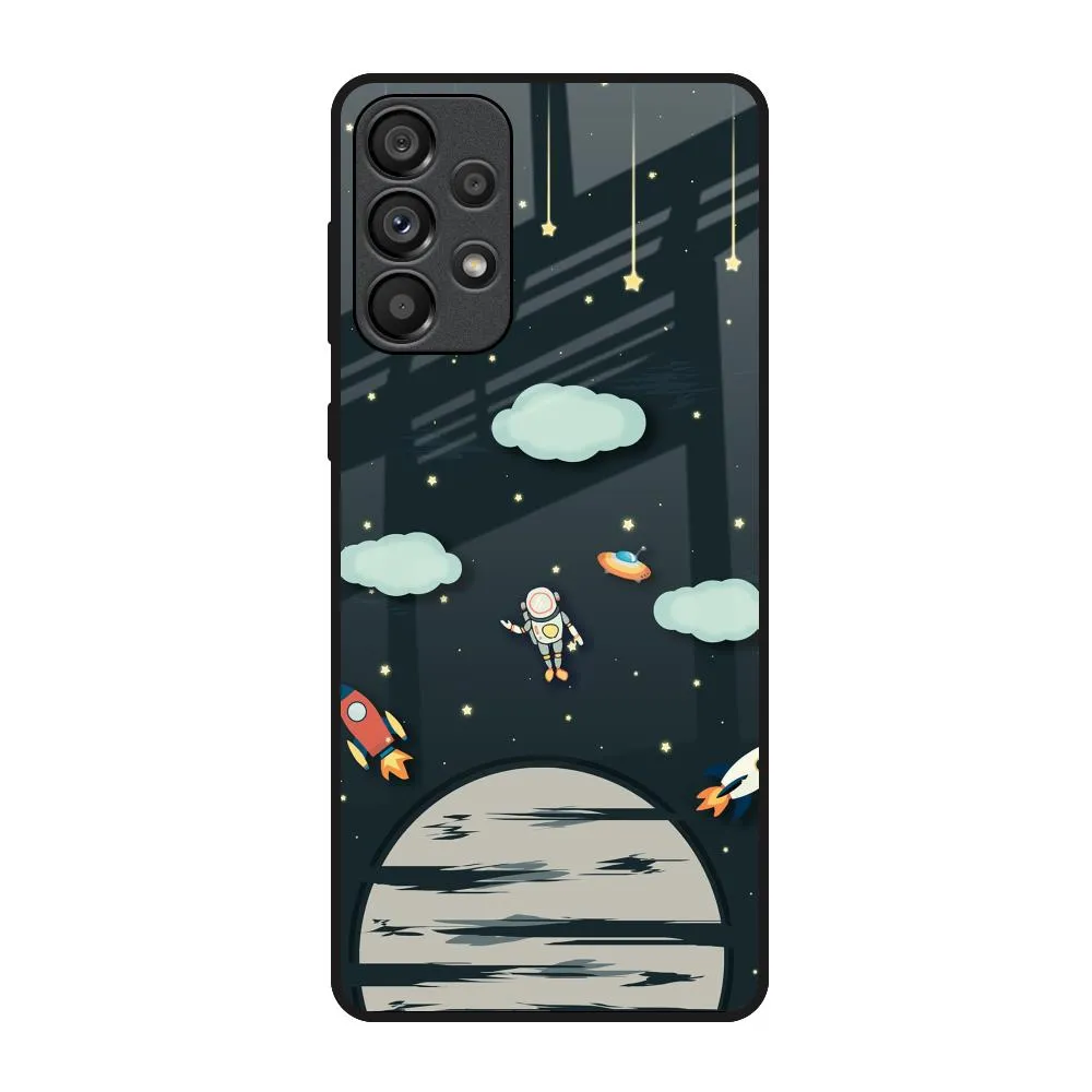 Premium Protection Astronaut Dream Glass Case For Samsung Galaxy A73 5G