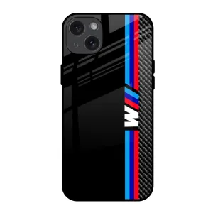 Automotive Art Glass Case for iPhone 15 Plus Minimal Texture Layer