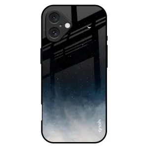 Modern Surface Design Black Aura Glass Case for iPhone 16 Plus