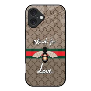 Blind For Love Glass Case for iPhone 16 Elegant Craft Polished Surface Texture