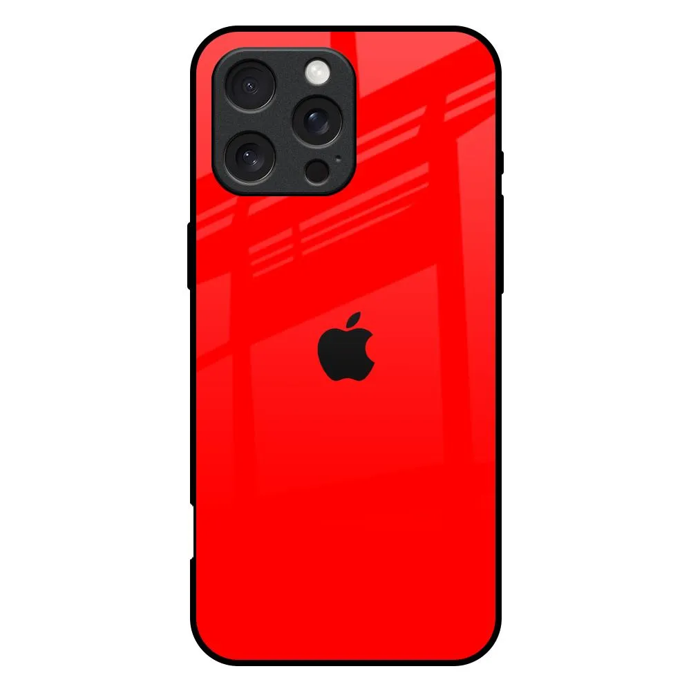 Blood Red Glass Case for iPhone 16 Pro Max Polished Touch Colorful Finish