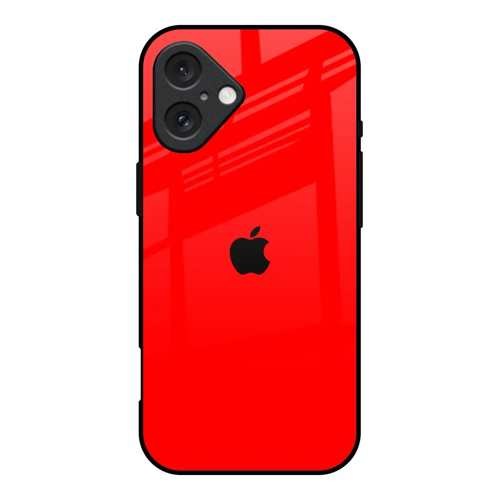 Light Frame Modern Grip Design Blood Red Glass Case for iPhone 16