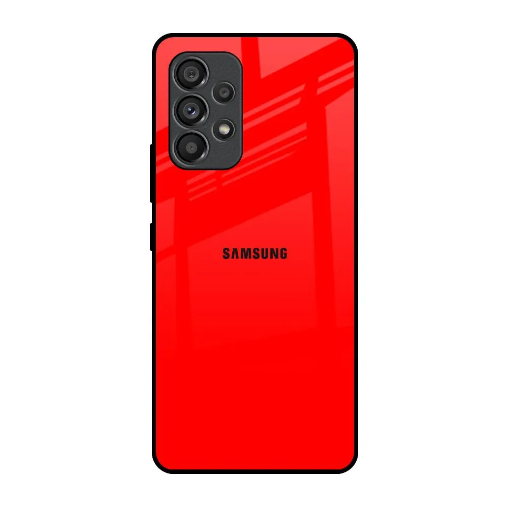Smooth Edge Design Smooth Grip Blood Red Glass Case for Samsung Galaxy A53 5G