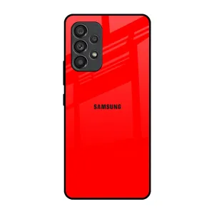 Smooth Edge Design Smooth Grip Blood Red Glass Case for Samsung Galaxy A53 5G