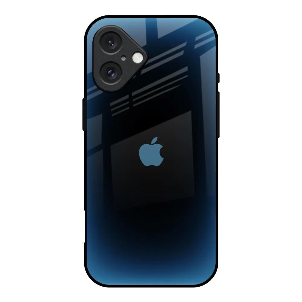Protective Texture Finish Port Protection Blue Dynamic Glass Case for iPhone 16