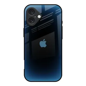 Protective Texture Finish Port Protection Blue Dynamic Glass Case for iPhone 16