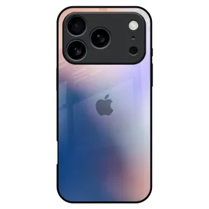 Blue Mauve Gradient Glass Case for iPhone 17 Pro Max Premium Quality