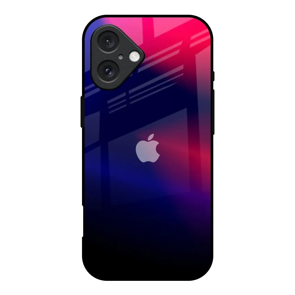 Blue Ombre Glass Case for iPhone 16 Vivid Finish
