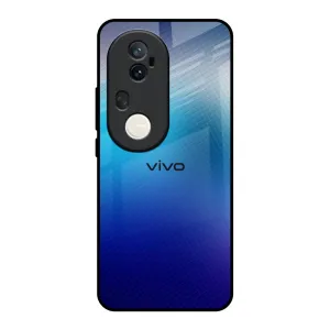 Modern Detail Blue Rhombus Pattern Glass Case for Vivo T4 Ultra 5G
