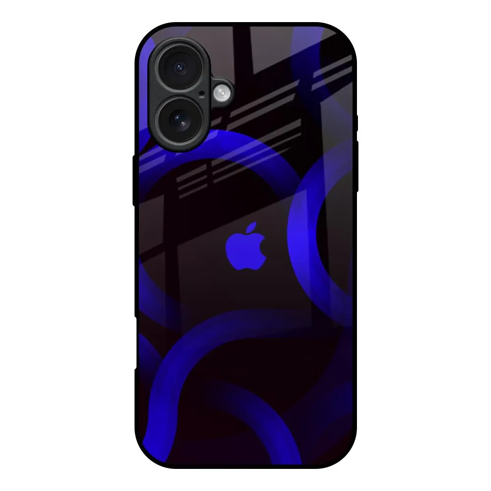 Precision Cutouts Blue Ring Light Glass Case for iPhone 17