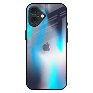 Sporty Appeal Blue Swan Shadow Glass Case for iPhone 16 Plus