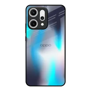 Blue Swan Shadow Glass Case for Oppo Reno14 5G Luxury Finish Texture Flexible Protection