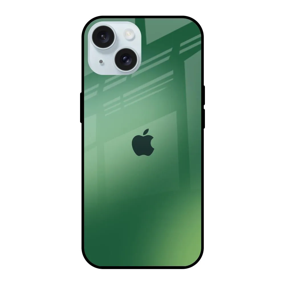 Urban Minimalism Green Grunge Texture Glass Case for iPhone 15