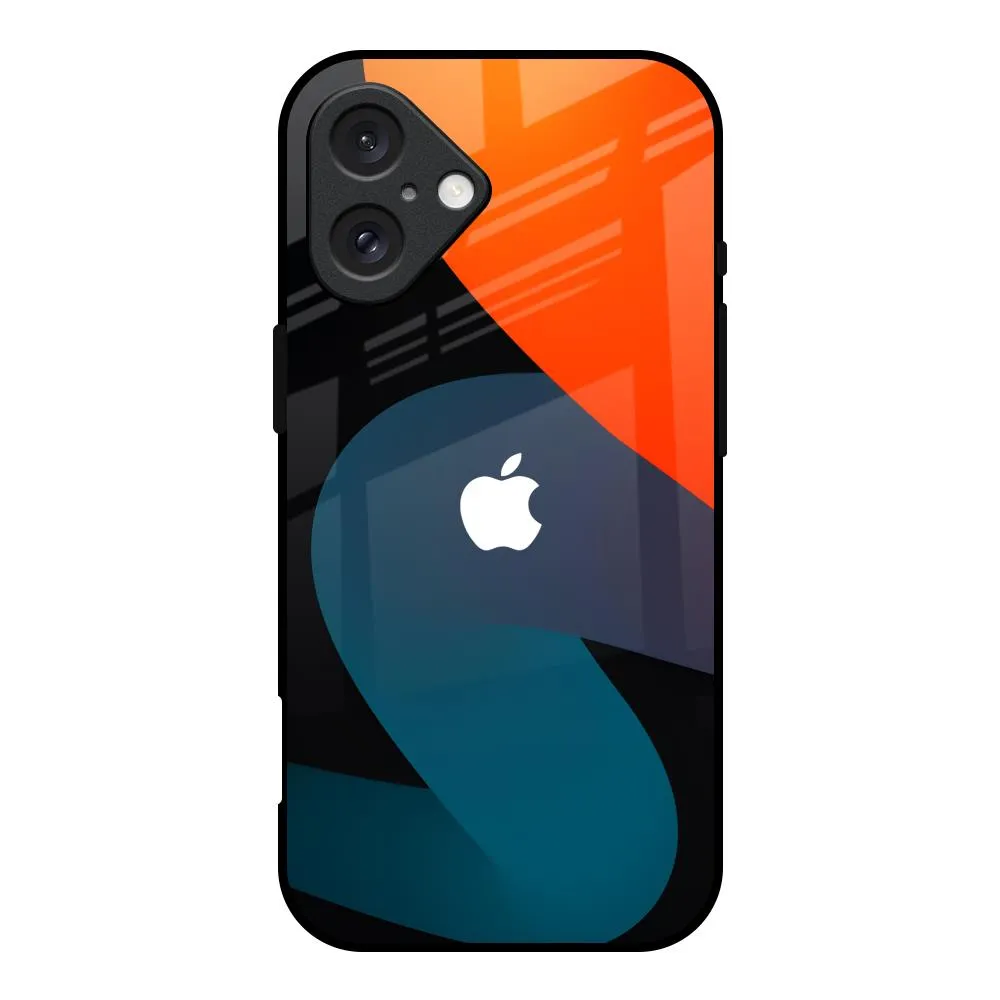 Futuristic style Durable Layer Bold Line Glass Case for iPhone 16