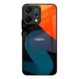 Premium Surface Finish Creative Style Bold Line Glass Case for Oppo Reno14 Pro 5G