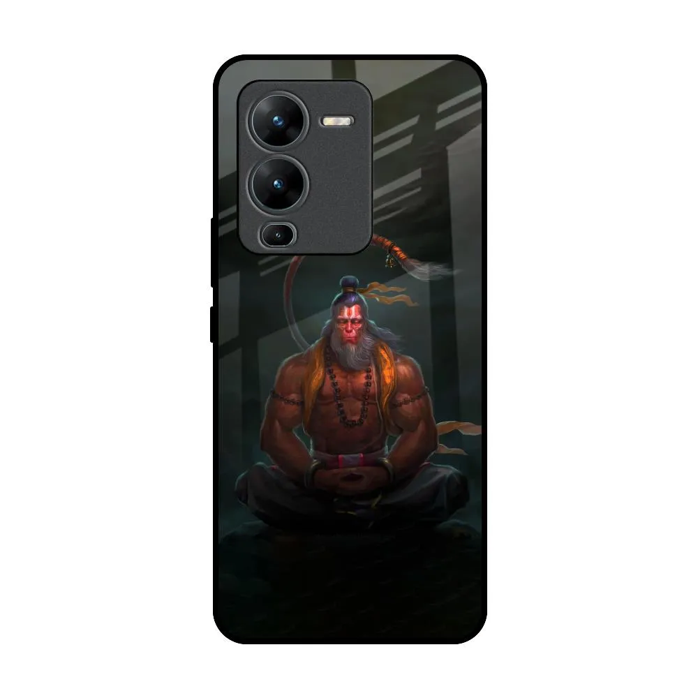 Lord Hanuman Animated Glass Case for Vivo V25 Pro Smooth Lining