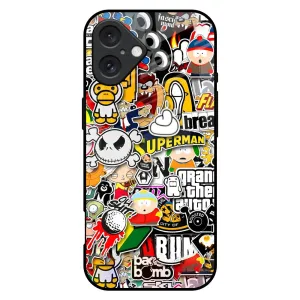 Boosted Glass Case for iPhone 16 Plus Matte Pattern Layer Versatile Accessory