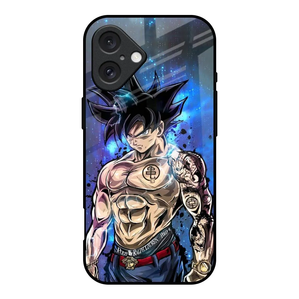 Branded Anime Glass Case for iPhone 16 Drop Protection